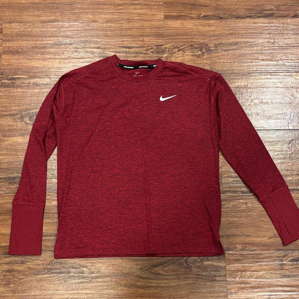 Nike Men's Maroon Long Sleeve Tee